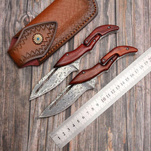 Load image into Gallery viewer, Damascus Mechanical folding knife
