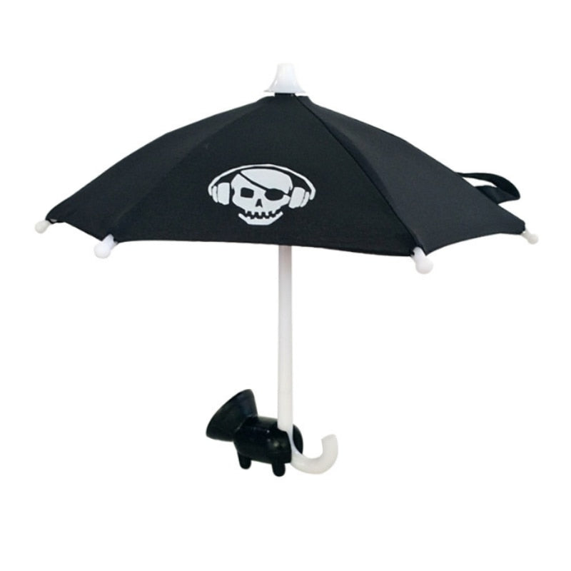 Phone Umbrella Sun Shade - Cute Mini Umbrella for Phone with Universal Adjustable Suction Cup Stand