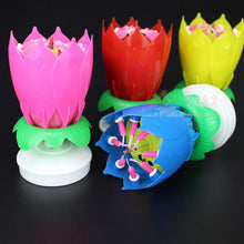Load image into Gallery viewer, Rotating Lotus Cake Candle
