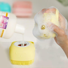 Load image into Gallery viewer, Silicone Bath Brush with Shampoo Dispenser
