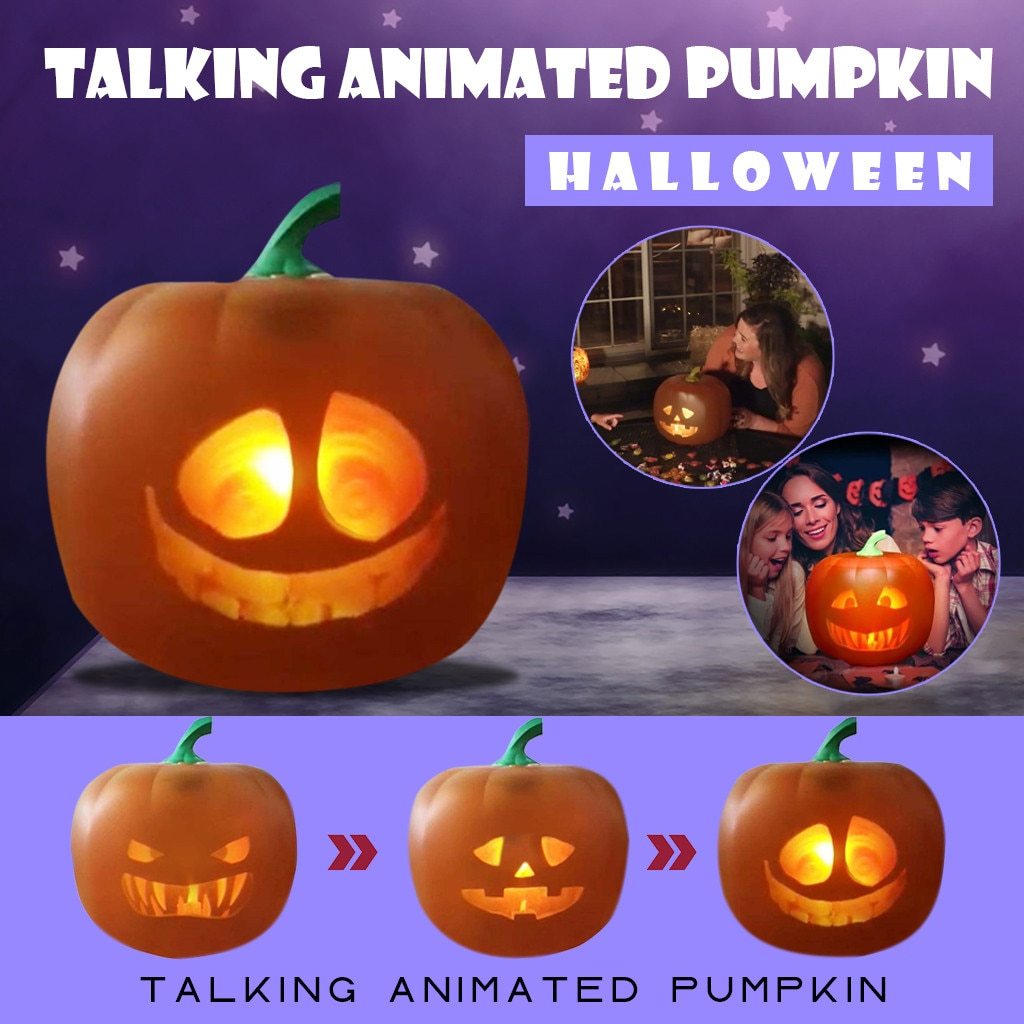 Halloween Talking Animated LED Pumpkin