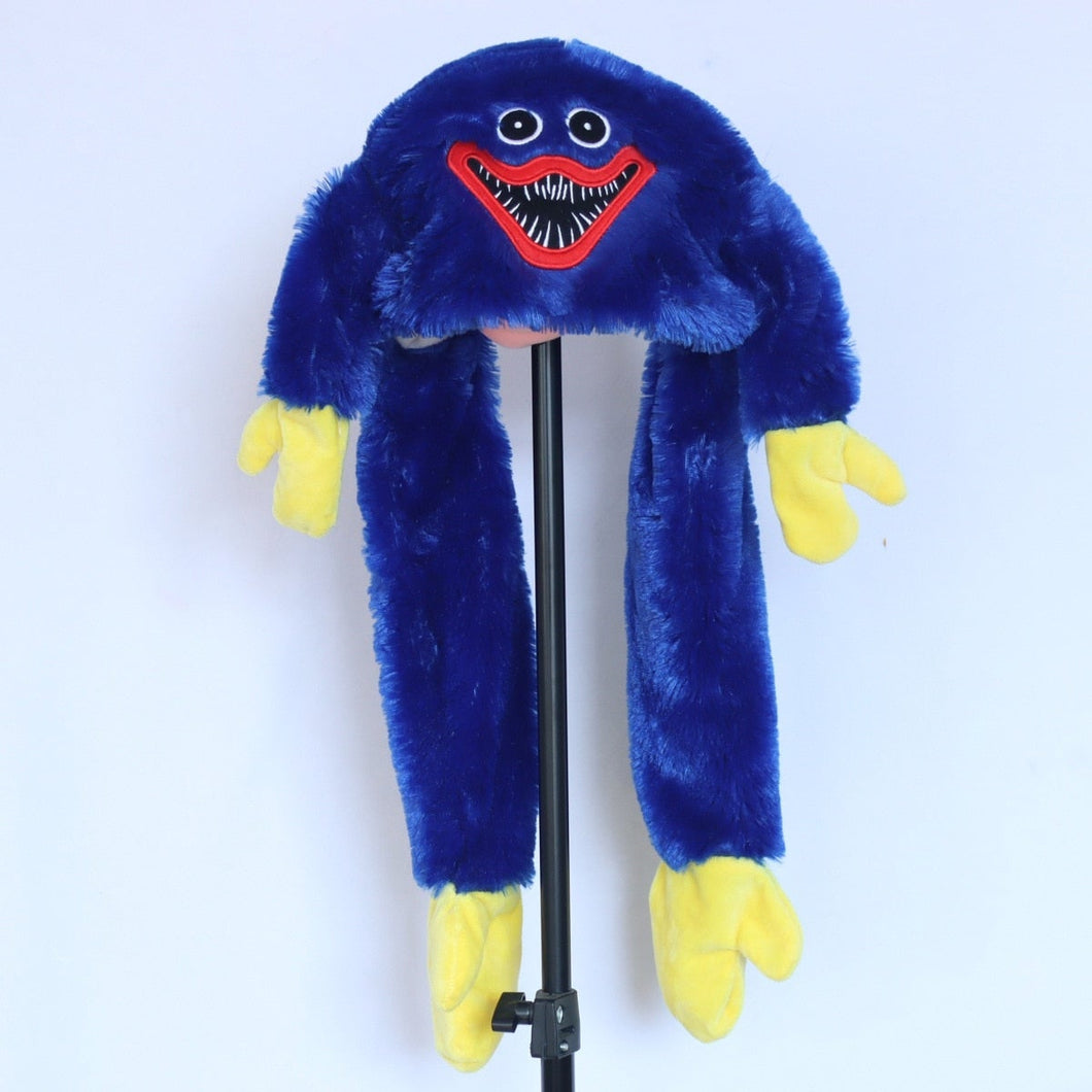 Blue Scary Ear Moving Jumping Hat