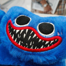 Load image into Gallery viewer, Blue Scary Plush Slippers
