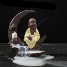 Load image into Gallery viewer, Monk On The Moon Incense Holder
