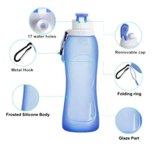 Load image into Gallery viewer, Collapsible Silicone Sports Water Bottle
