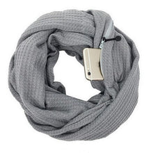 Load image into Gallery viewer, Knit Infinity Scarf With Pocket
